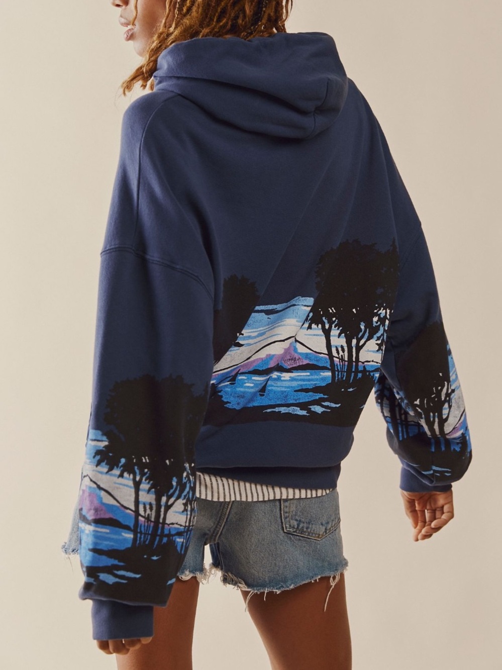 Daydreamer for Free People Forestscape Pullover Hoodie - Picture 2 of 7